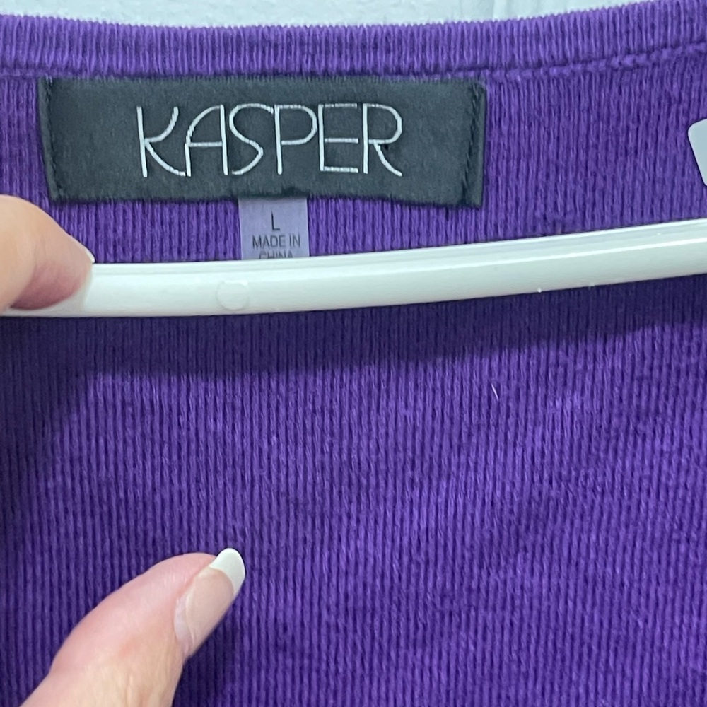 Kasper tank pullover large sleeveless top large - Picture 4 of 8